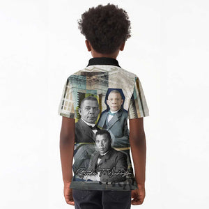 Booker T. Washington Kid Polo Shirt Historic Portrait Collage Civil Rights Legacy Educational Pioneer Design TS04