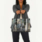 Booker T. Washington Leather Bag Historic Portrait Collage Civil Rights Legacy Educational Pioneer Design - African Pride