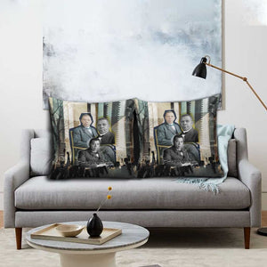 Booker T. Washington Pillow Cover Historic Portrait Collage Civil Rights Legacy Educational Pioneer Design - African Pride