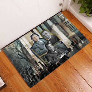 Booker T. Washington Rubber Doormat Historic Portrait Collage Civil Rights Legacy Educational Pioneer Design - African Pride