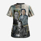 Booker T. Washington Scrub Top Historic Portrait Collage Civil Rights Legacy Educational Pioneer Design - African Pride