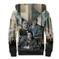 Booker T. Washington Sherpa Hoodie Historic Portrait Collage Civil Rights Legacy Educational Pioneer Design - African Pride