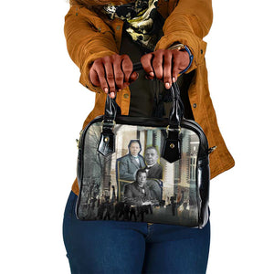 Booker T. Washington Shoulder Handbag Historic Portrait Collage Civil Rights Legacy Educational Pioneer Design - African Pride