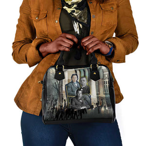 Booker T. Washington Shoulder Handbag Historic Portrait Collage Civil Rights Legacy Educational Pioneer Design - African Pride