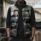 Booker T. Washington Sleeveless Puffer Jacket Historic Portrait Collage Civil Rights Legacy Educational Pioneer Design - African Pride