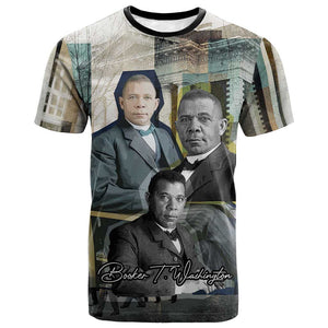 Booker T. Washington T shirt Historic Portrait Collage Civil Rights Legacy Educational Pioneer Design TS04