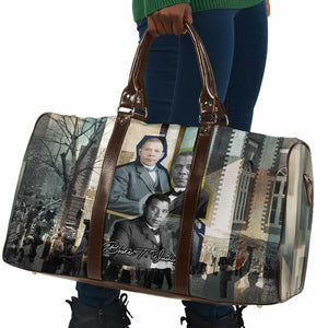 Booker T. Washington Travel Bag Historic Portrait Collage Civil Rights Legacy Educational Pioneer Design - African Pride