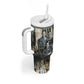 Booker T. Washington Tumbler With Handle Historic Portrait Collage Civil Rights Legacy Educational Pioneer Design - African Pride