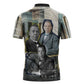 Booker T. Washington Zipper Polo Shirt Historic Portrait Collage Civil Rights Legacy Educational Pioneer Design - African Pride
