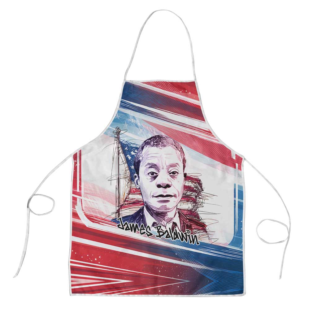 James Baldwin Apron Artistic Portrait Quote on Love and Awareness Civil Rights Tribute - African Pride