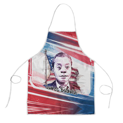 James Baldwin Apron Artistic Portrait Quote on Love and Awareness Civil Rights Tribute - African Pride