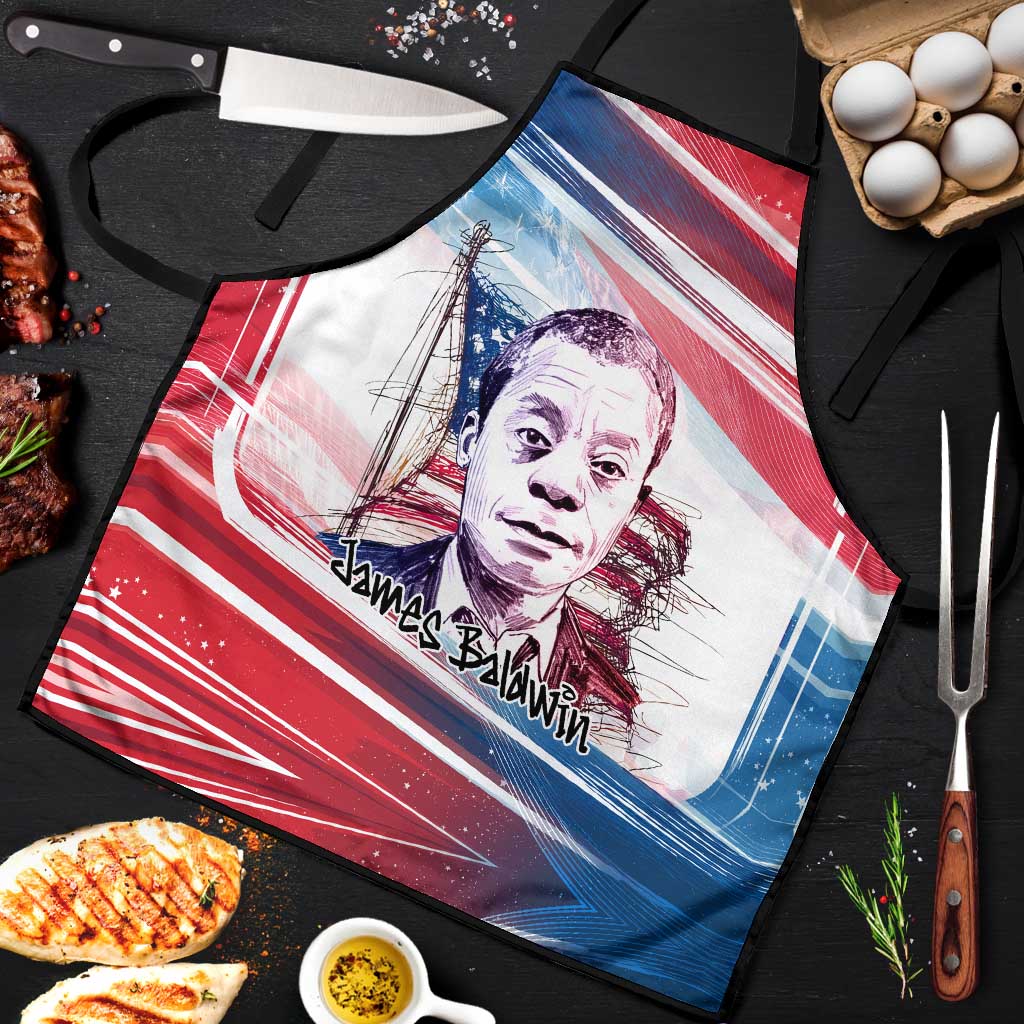 James Baldwin Apron Artistic Portrait Quote on Love and Awareness Civil Rights Tribute - African Pride