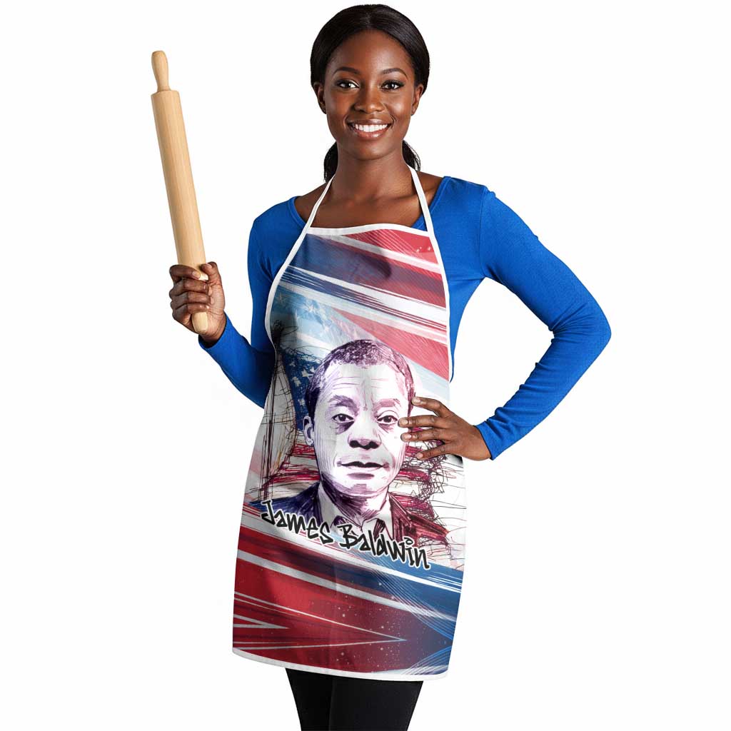 James Baldwin Apron Artistic Portrait Quote on Love and Awareness Civil Rights Tribute - African Pride