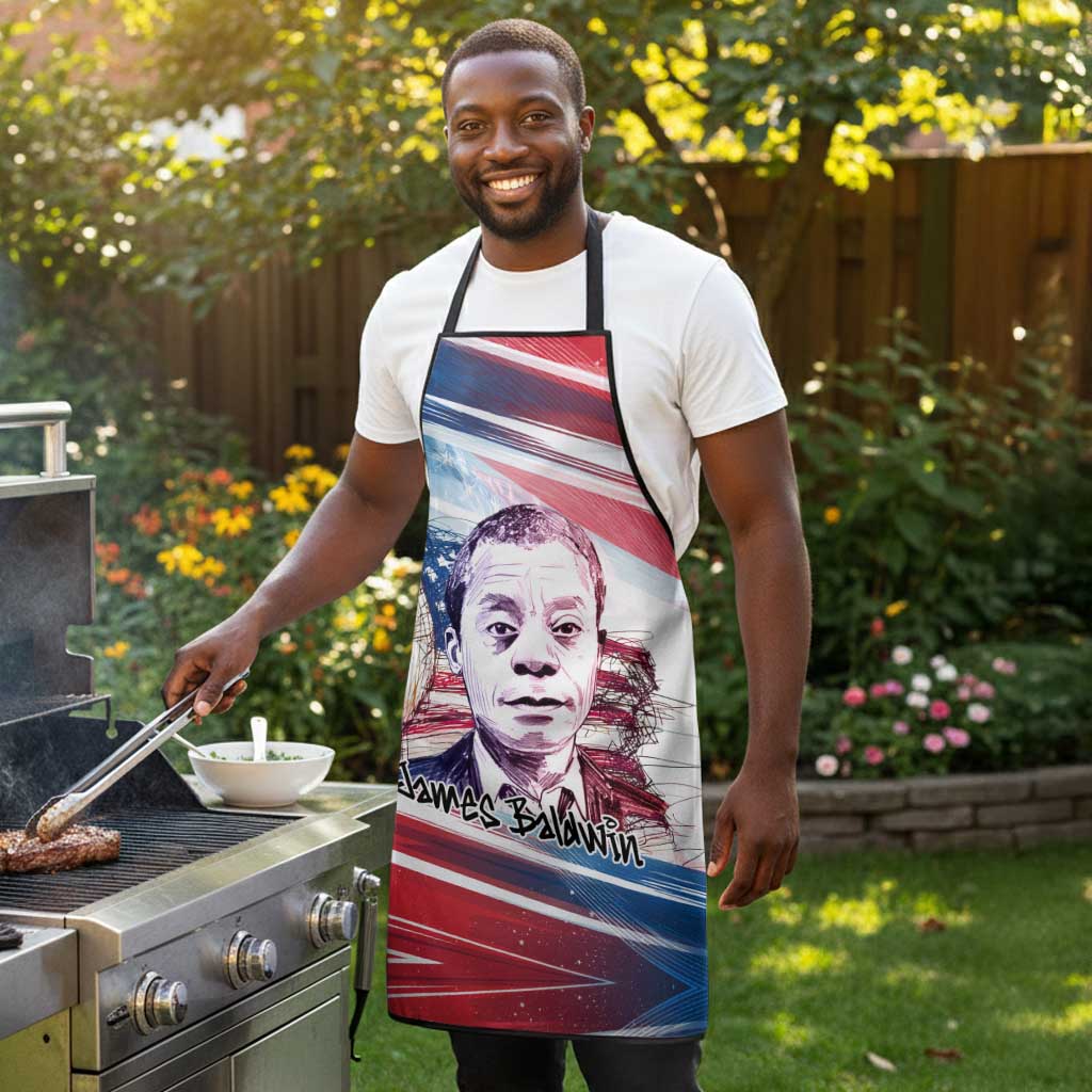 James Baldwin Apron Artistic Portrait Quote on Love and Awareness Civil Rights Tribute - African Pride