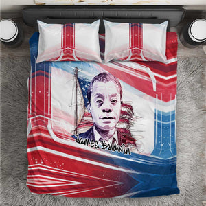 James Baldwin Bedding Set Artistic Portrait Quote on Love and Awareness Civil Rights Tribute - African Pride