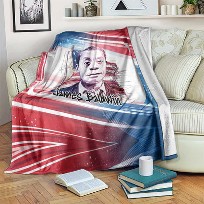 James Baldwin Blanket Artistic Portrait Quote on Love and Awareness Civil Rights Tribute - African Pride