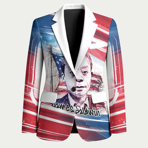 James Baldwin Blazer Artistic Portrait Quote on Love and Awareness Civil Rights Tribute - African Pride
