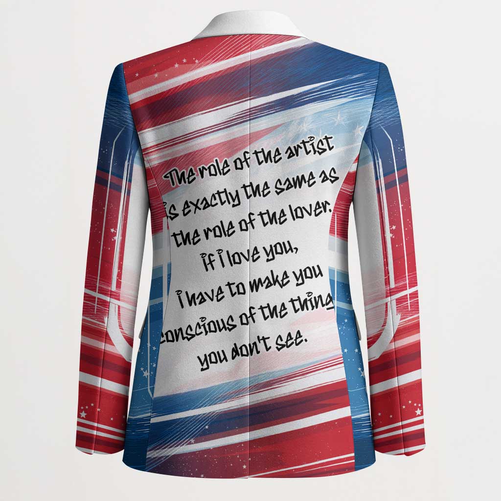 James Baldwin Blazer Artistic Portrait Quote on Love and Awareness Civil Rights Tribute - African Pride