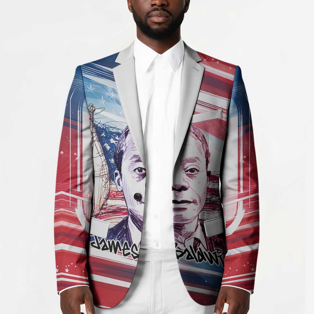 James Baldwin Blazer Artistic Portrait Quote on Love and Awareness Civil Rights Tribute - African Pride