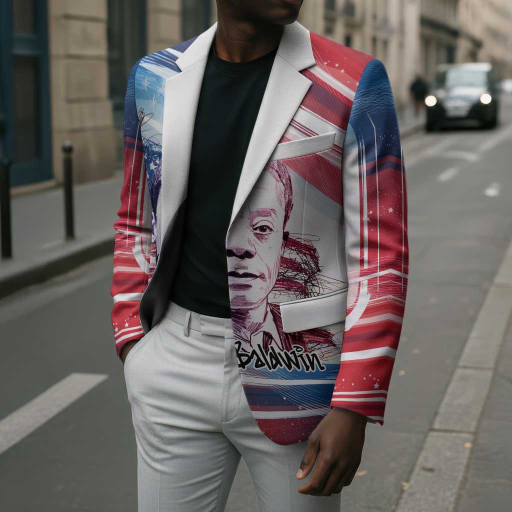 James Baldwin Blazer Artistic Portrait Quote on Love and Awareness Civil Rights Tribute - African Pride