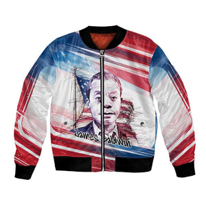 James Baldwin Bomber Jacket Artistic Portrait Quote on Love and Awareness Civil Rights Tribute - African Pride