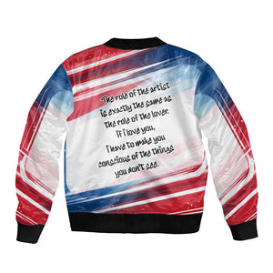 James Baldwin Bomber Jacket Artistic Portrait Quote on Love and Awareness Civil Rights Tribute - African Pride