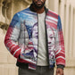 James Baldwin Bomber Puffer Jacket Artistic Portrait Quote on Love and Awareness Civil Rights Tribute - African Pride