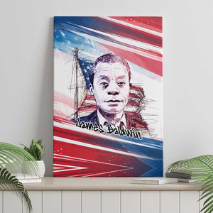James Baldwin Canvas Wall Art Artistic Portrait Quote on Love and Awareness Civil Rights Tribute - African Pride