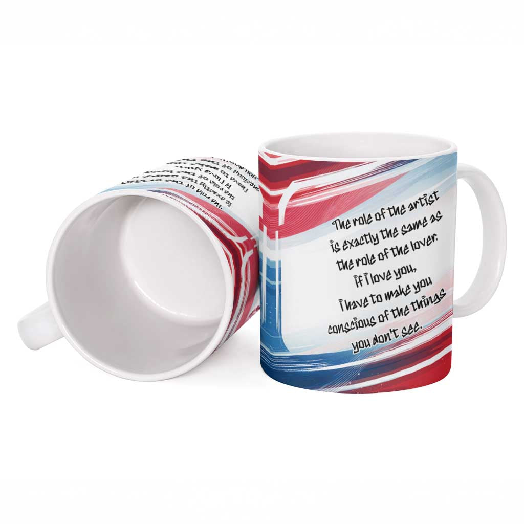 James Baldwin Ceramic Mug Artistic Portrait Quote on Love and Awareness Civil Rights Tribute - African Pride