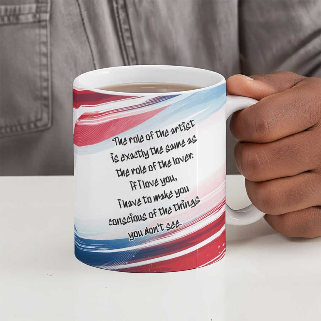 James Baldwin Ceramic Mug Artistic Portrait Quote on Love and Awareness Civil Rights Tribute - African Pride