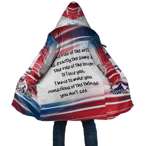 James Baldwin Cloak Artistic Portrait Quote on Love and Awareness Civil Rights Tribute - African Pride