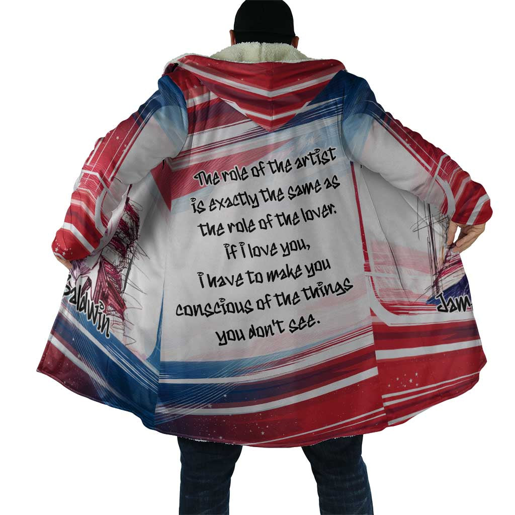 James Baldwin Cloak Artistic Portrait Quote on Love and Awareness Civil Rights Tribute - African Pride