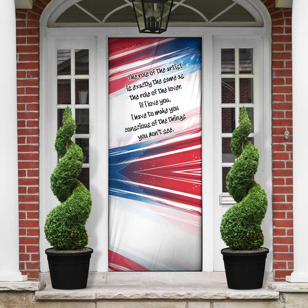 James Baldwin Door Cover Artistic Portrait Quote on Love and Awareness Civil Rights Tribute - African Pride