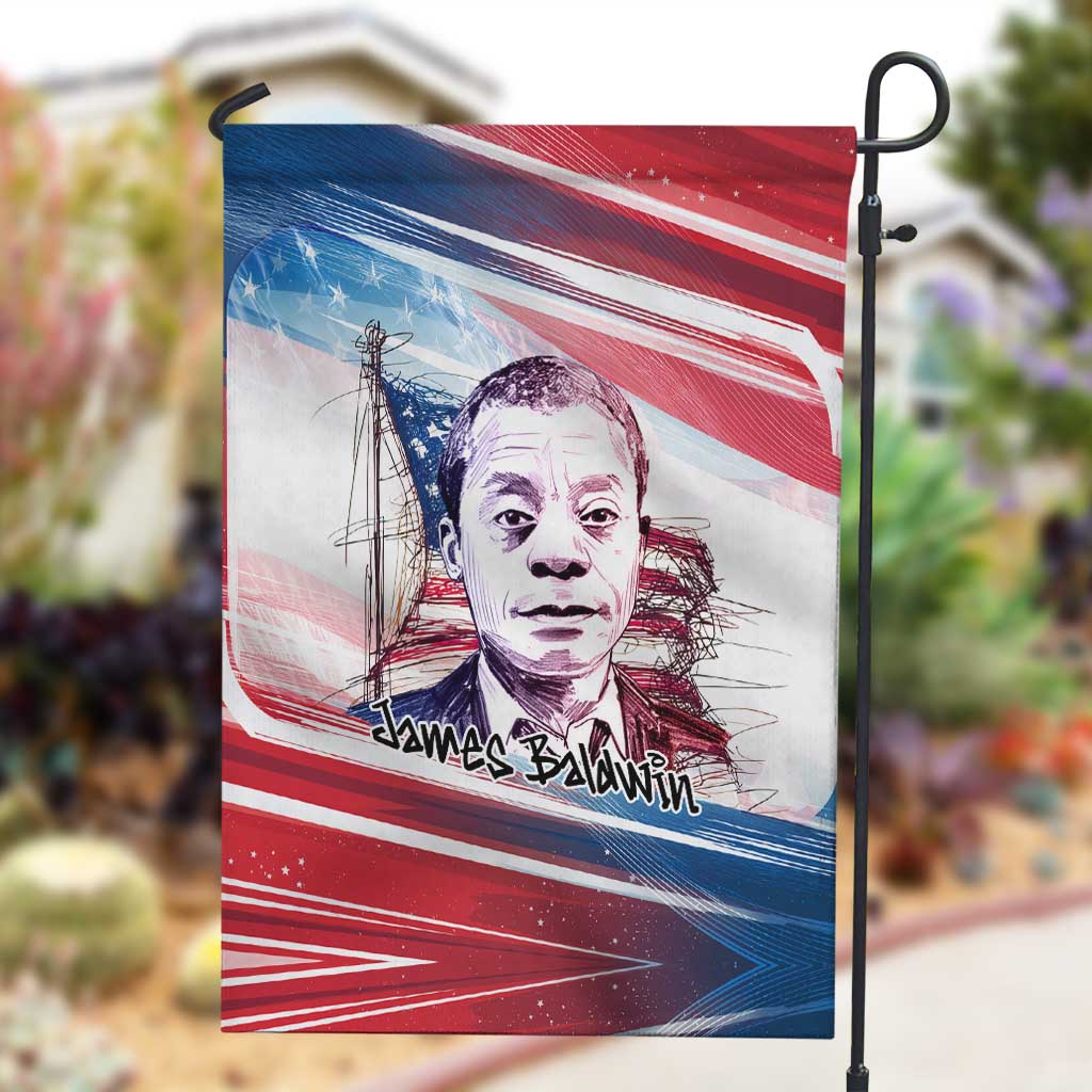 James Baldwin Garden Flag Artistic Portrait Quote on Love and Awareness Civil Rights Tribute - African Pride