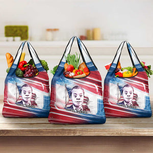 James Baldwin Grocery Bag Artistic Portrait Quote on Love and Awareness Civil Rights Tribute - African Pride