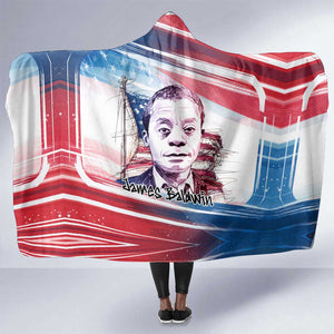 James Baldwin Hooded Blanket Artistic Portrait Quote on Love and Awareness Civil Rights Tribute - African Pride