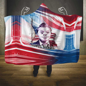 James Baldwin Hooded Blanket Artistic Portrait Quote on Love and Awareness Civil Rights Tribute - African Pride