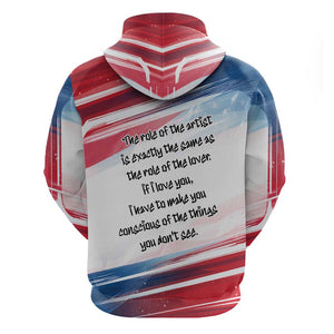 James Baldwin Hoodie Artistic Portrait Quote on Love and Awareness Civil Rights Tribute - African Pride
