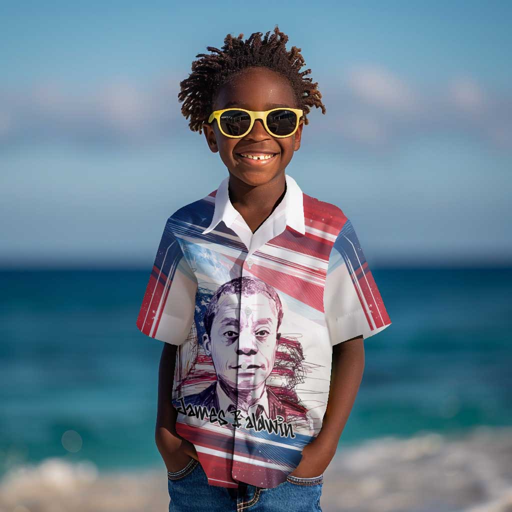 James Baldwin Kid Hawaiian Shirt Artistic Portrait Quote on Love and Awareness Civil Rights Tribute TS04
