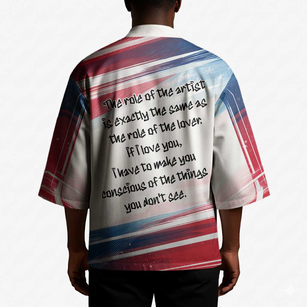 James Baldwin Kimono Artistic Portrait Quote on Love and Awareness Civil Rights Tribute - African Pride