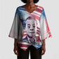 James Baldwin Kimono Sleeve Blouse Artistic Portrait Quote on Love and Awareness Civil Rights Tribute - African Pride