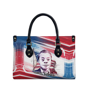 James Baldwin Leather Bag Artistic Portrait Quote on Love and Awareness Civil Rights Tribute - African Pride