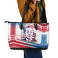 James Baldwin Leather Tote Bag Artistic Portrait Quote on Love and Awareness Civil Rights Tribute - African Pride