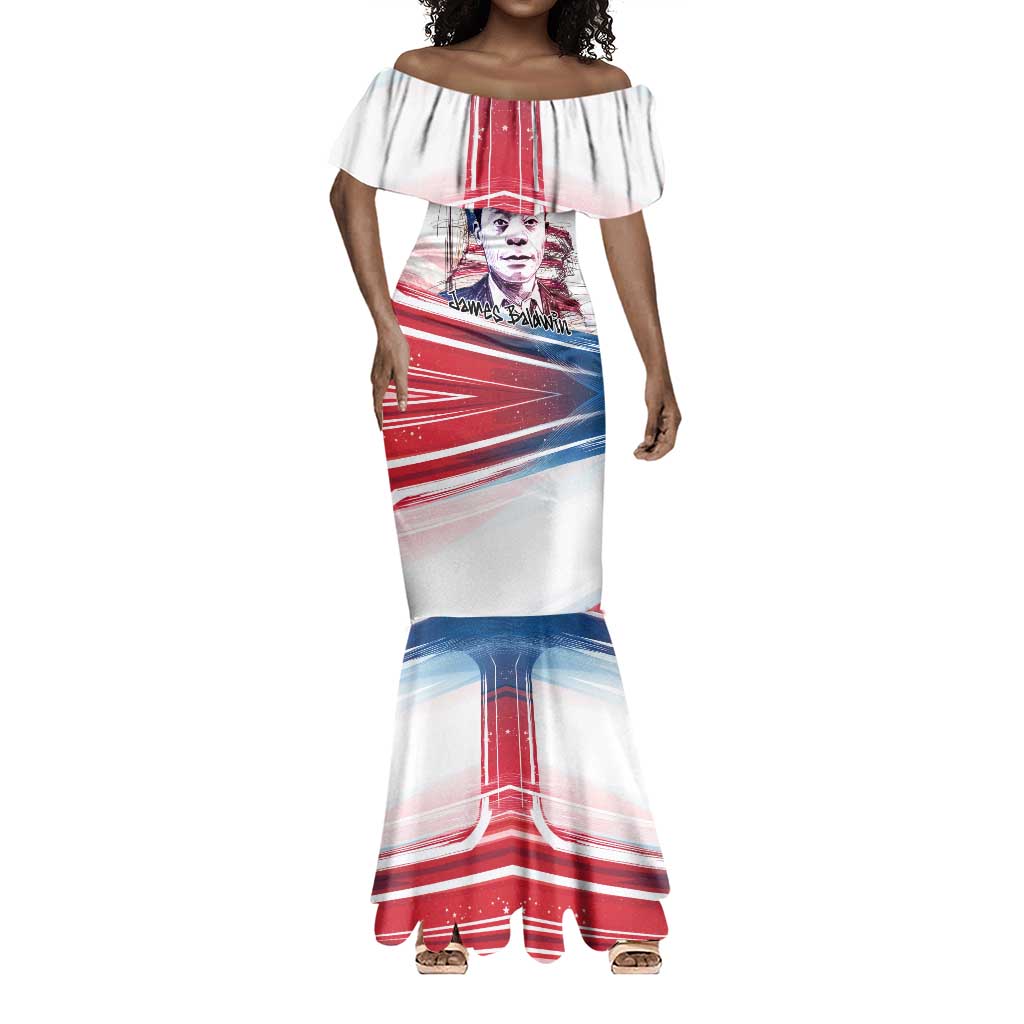 James Baldwin Mermaid Dress Artistic Portrait Quote on Love and Awareness Civil Rights Tribute TS04