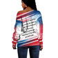 James Baldwin Off Shoulder Sweater Artistic Portrait Quote on Love and Awareness Civil Rights Tribute - African Pride
