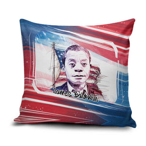 James Baldwin Pillow Cover Artistic Portrait Quote on Love and Awareness Civil Rights Tribute - African Pride