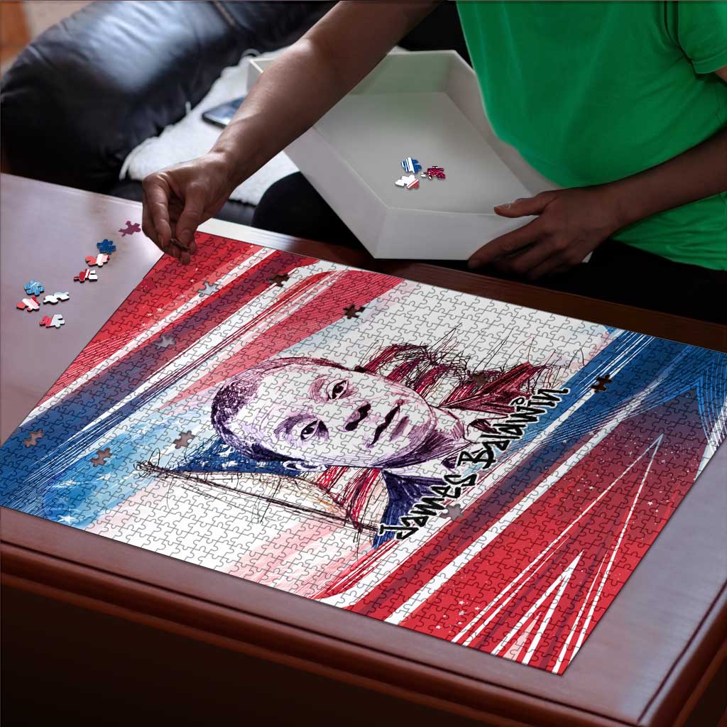 James Baldwin Puzzle Artistic Portrait Quote on Love and Awareness Civil Rights Tribute - African Pride