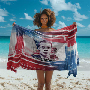 James Baldwin Sarong Artistic Portrait Quote on Love and Awareness Civil Rights Tribute - African Pride