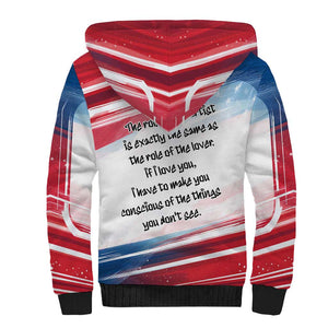 James Baldwin Sherpa Hoodie Artistic Portrait Quote on Love and Awareness Civil Rights Tribute - African Pride