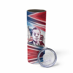 James Baldwin Skinny Tumbler Artistic Portrait Quote on Love and Awareness Civil Rights Tribute - African Pride